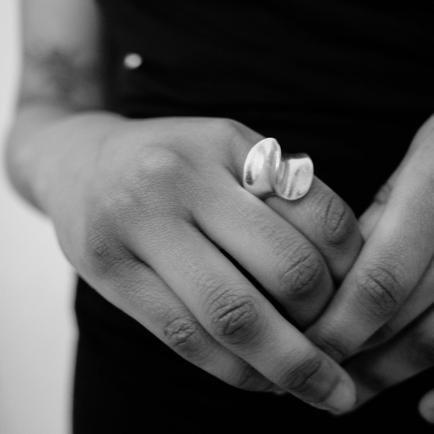 Modernist free shape ring